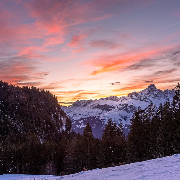 Fin de journée sur les Aravis