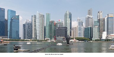Singapour - quartier des affaires à Marina bay