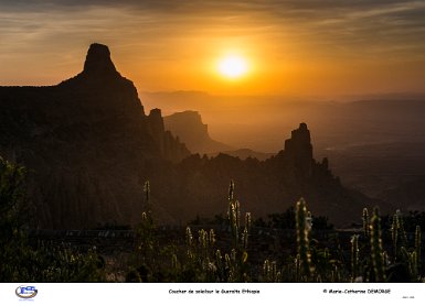 Coucher de soleil sur le Gueralta - Ethiopie